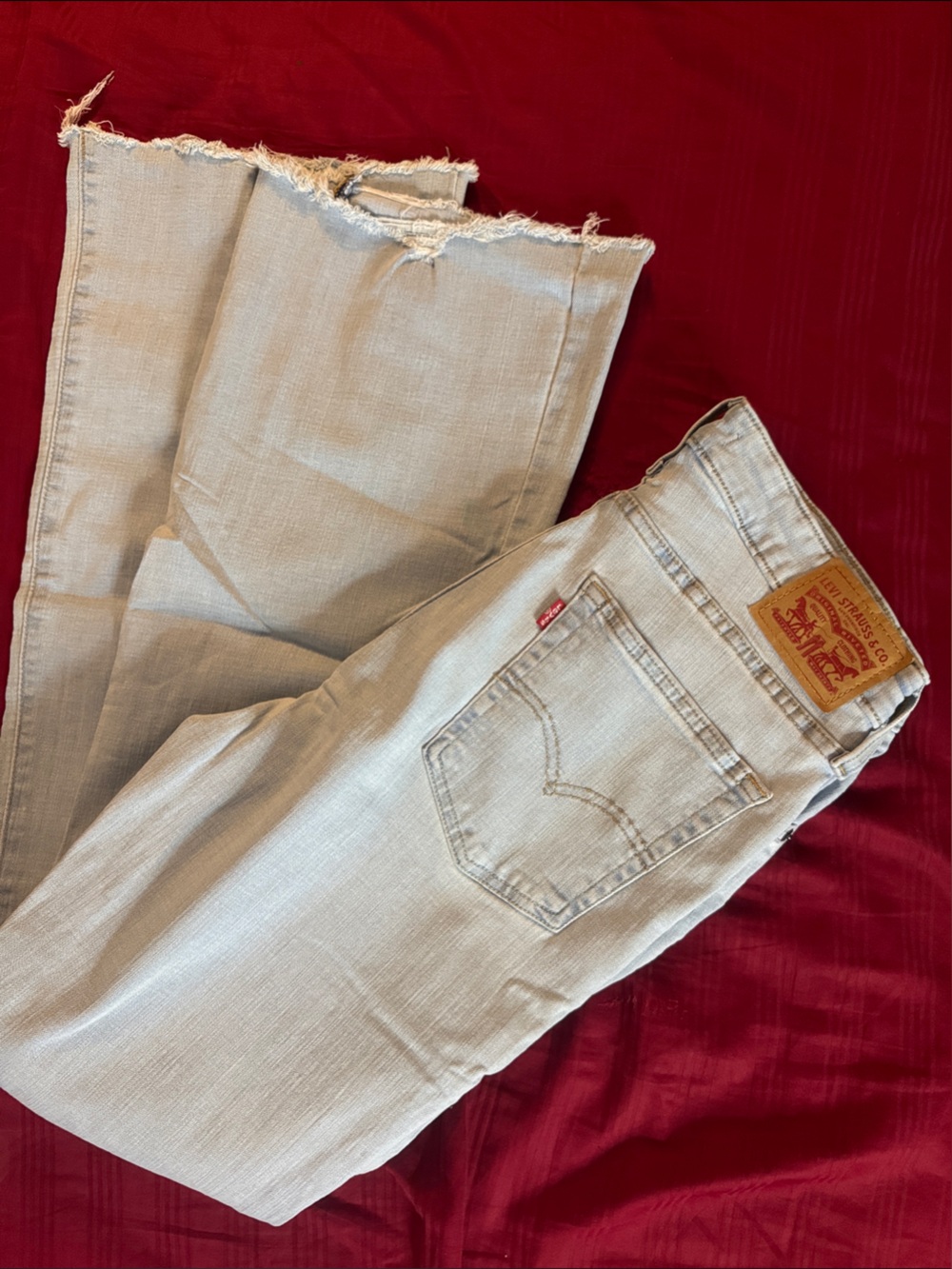 Levi's Women's Light Wash Flare Jeans - Pale Blue